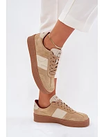 Dámske semišové tenisky SS2D4022 beige - Just Dare Dámske semišové tenisky SS2D4022 beige - Just Dare