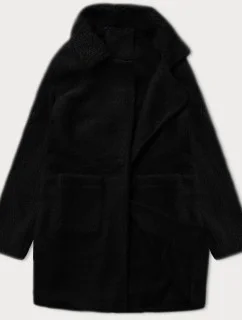 Dámska čierna bunda z jahňacej kože J Style (5M3239-392)