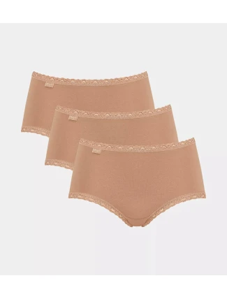 Dámske nohavičky 24/7 Cotton Lace Midi C3P - BRUSH - telové 6239 - SLOGGI