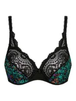 Čipková podprsenka s kosticou PLAYTEX FLOWER ELEGANCE UNDERWIRED BRA - PLAYTEX - čierna