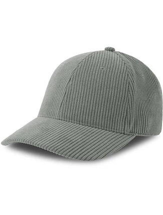 Atlantis Headwear Cordy-S 6-panelová manšestrová čiapka 33.0226 sivá Atlantis Headwear Cordy-S 6-panelová manšestrová čiapka 33.0226 sivá