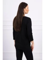 Blúzka s grafikou 3D Watch čierna