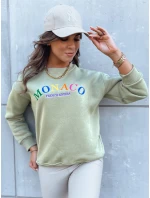 Dámska oversize mikina MONACO tmavozelená FashionStreet BY1233 Dámska oversize mikina MONACO tmavozelená FashionStreet BY1233