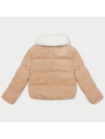 Dámska manšestrová bunda s vysokým stojačikom J Style sand (5M3230-333)