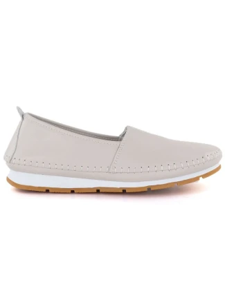 Dámske kožené slip-on topánky béžovej farby S.Barski LR61-7051