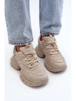 Sneakersy Na Masywnej Podeszwie GOE NN2N4046 Beżowe