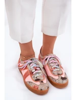 Skórzane Sneakersy Damskie Maciejka 06840-18 Pomarańczowe Skórzane Sneakersy Damskie Maciejka 06840-18 Pomarańczowe
