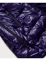 Dámska maľovaná prešívaná bunda Dark Blue (7697)