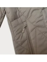Dámska tenká prešívaná bunda s kapucňou J Style béžová (16M9250-62)