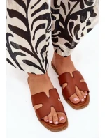 Klapki Damskie Płaskie Z Wycięciami Camel Salyra