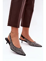 Dámske sandále Kitten Heel s prackami, čierne, Madden Dámske sandále Kitten Heel s prackami, čierne, Madden