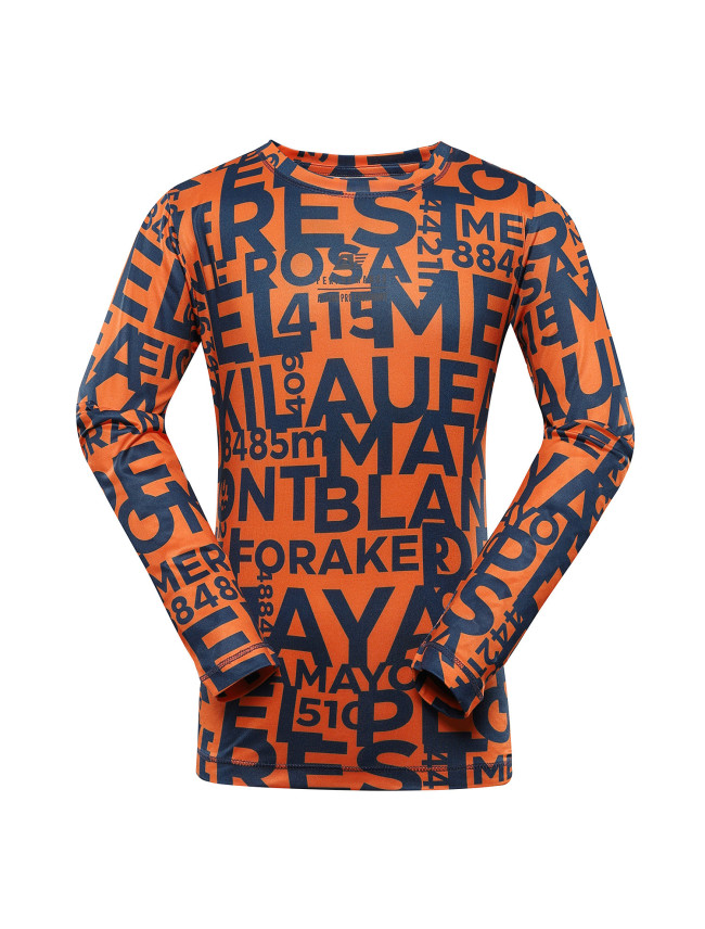 Detské rýchloschnúce tričko ALPINE PRO LOUSO orange tiger variant pb