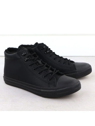 Pánske čierne zateplené členkové tenisky Big Star OO174607