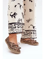 Ploché baleríny z prírodnej leopardej kože Zazoo 10179 brown Ploché baleríny z prírodnej leopardej kože Zazoo 10179 brown