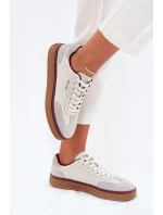 Skórzane Damskie Sneakersy Daniel Lopez Just Dare SS2D4008 Biało-Szare