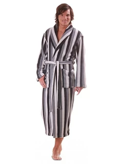 Pánsky župan Adam 2130 9001 sivý s pruhmi - Vestis