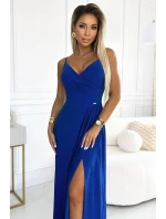 299-17 CHIARA elegantné maxi dlhé šaty bez ramienok - CHABRERA WITH BROKER 299-17 CHIARA elegantné maxi dlhé šaty bez ramienok - CHABRERA WITH BROKER