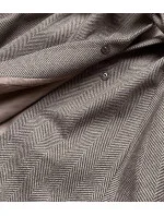 Dámska hnedá bunda so vzorom rybej kosti (2726) Dámska hnedá bunda so vzorom rybej kosti (2726)