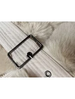 Dámska zimná bunda s kožušinou ecru (2M-008)