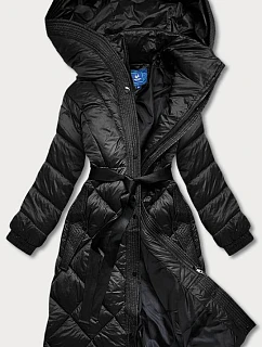 Dámska dlhá páperová bunda Black (ag1-j9081)