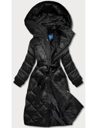 Dámska dlhá páperová bunda Black (ag1-j9081) Dámska dlhá páperová bunda Black (ag1-j9081)