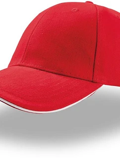 Atlantis Headwear Liberty Sandwich 6-panelová čiapka „Liberty Sandwich“ 33.0005 červená/biela