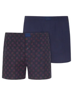 Pánske trenírky 315500 460 čierne-tm. modré s potlačou - Jockey