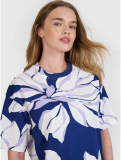 Dámske tričko oversize s potlačou 4F 4FRSS25TTSHF2692-91A