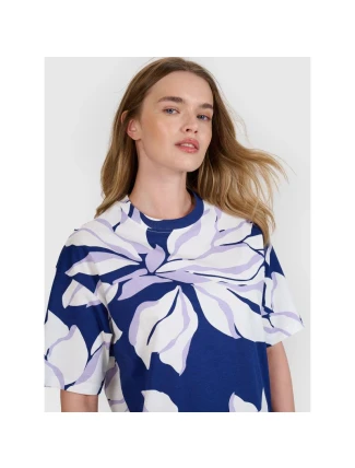 Dámske tričko oversize s potlačou 4F 4FRSS25TTSHF2692-91A