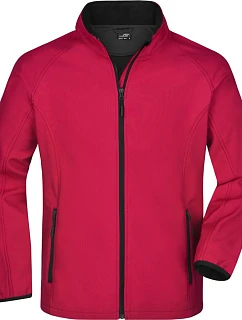 Daiber JN 1130 Pánska dvojvrstvová promo softshellová bunda 02.1130 červená/čierna