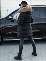 Dámska prešívaná bunda s kožušinou čierna FashionStreet TY4577