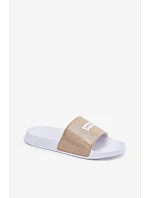 Dámske papuče pre mladých LEVI'S VPOL0251S-3923 Gold with Glitter