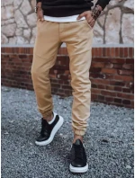 Pánske tepláky jogger béžové FashionStreet UX3301 Pánske tepláky jogger béžové FashionStreet UX3301
