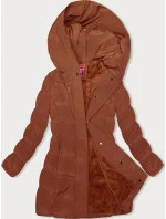 Tehlová zimná bunda s kapucňou (2M-023)