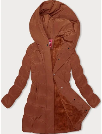 Tehlová zimná bunda s kapucňou (2M-023)