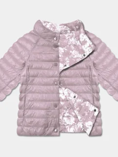 Dámske plus size sako s 3/4 rukávmi Minority špinavá ružová/floral (M23-7010-52)