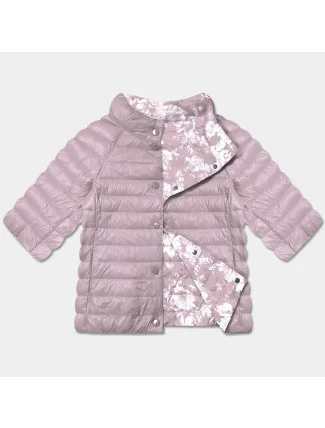 Dirty Pink/Floral obojstranná dámska bunda s 3/4 rukávmi Minority (M23-7010-57) Dirty Pink/Floral obojstranná dámska bunda s 3/4 rukávmi Minority (M23-7010-57)