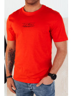 Pánske tričko s oranžovou potlačou Dstreet RX5473