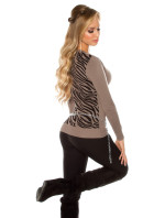 Sexy KouCla V-jumper with zebra pattern