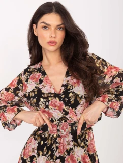 Šaty DHJ SK 12220 2.14P čierna a ružová