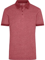 Daiber JN 706 Pánske melírované polo tričko z džerseju 02.0706 wine melange/wine