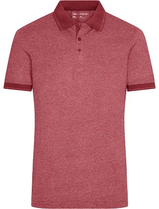 Daiber JN 706 Pánske melírované polo tričko z džerseju 02.0706 wine melange/wine