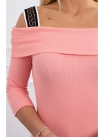 Marhuľové šaty so širokými ramienkami