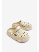 Dziecięce Piankowe Klapki Kroksy Beżowe Cloudy