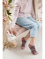 Detské členkové ponožky Zebra Pink