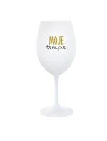MOJE TERAPIE - bílá  sklenice na víno 350 ml