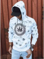 Pánska biela mikina s potlačou FashionStreet BX5323