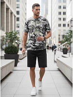 Pánske sivé tričko s vojenskou potlačou FashionStreet NX2005R Pánske sivé tričko s vojenskou potlačou FashionStreet NX2005R