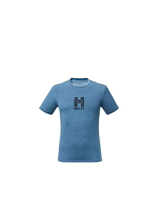 Pánske tričko MILLET Ubic Wool Ts Ss M, modré Pánske tričko MILLET Ubic Wool Ts Ss M, modré