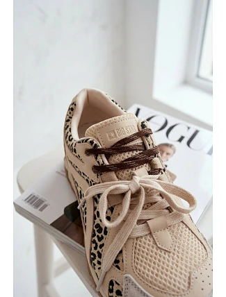 Semišové kožené dámske tenisky Big Star TT274549 beige Semišové kožené dámske tenisky Big Star TT274549 beige